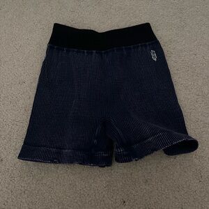 Free People Navy Blue Corduroy Bike Shorts